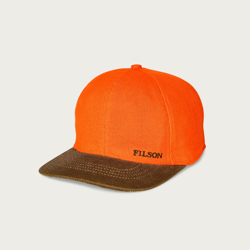 Insulated blaze/tin cloth cap von Filson | Desert tan / blaze orange (Orange)