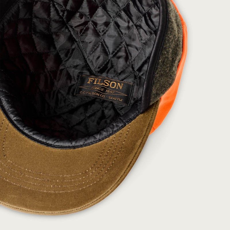Insulated blaze/tin cloth cap von Filson | Desert tan / blaze orange (Orange)