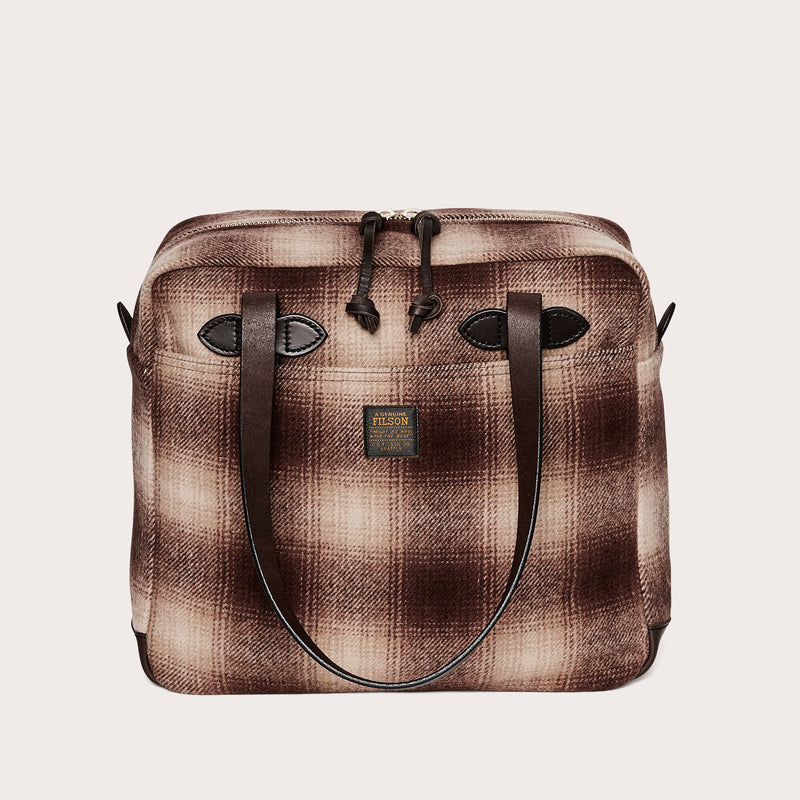 Mackinaw wool zipper tote bag di Filson | Brown tan ombr (Brown)