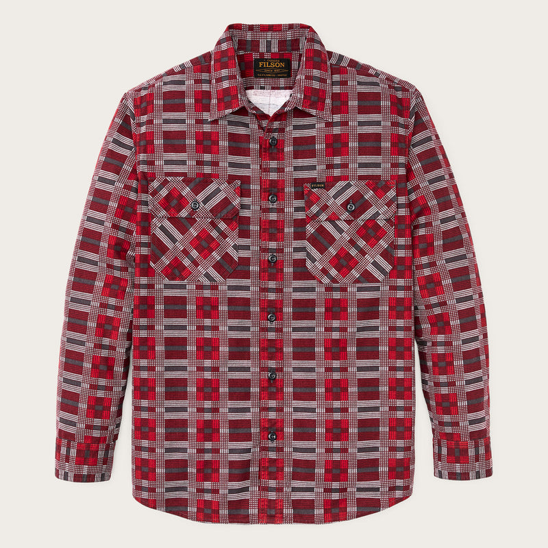 Field flannel shirt von Filson | Burgundy / red plaid (Red)