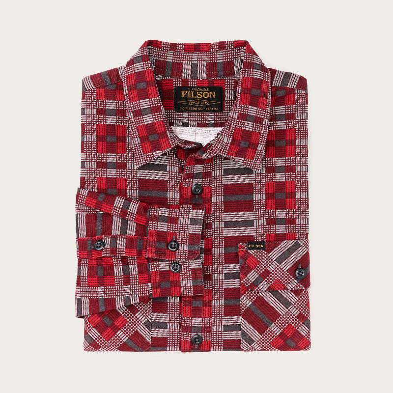 Field flannel shirt von Filson | Burgundy / red plaid (Red)