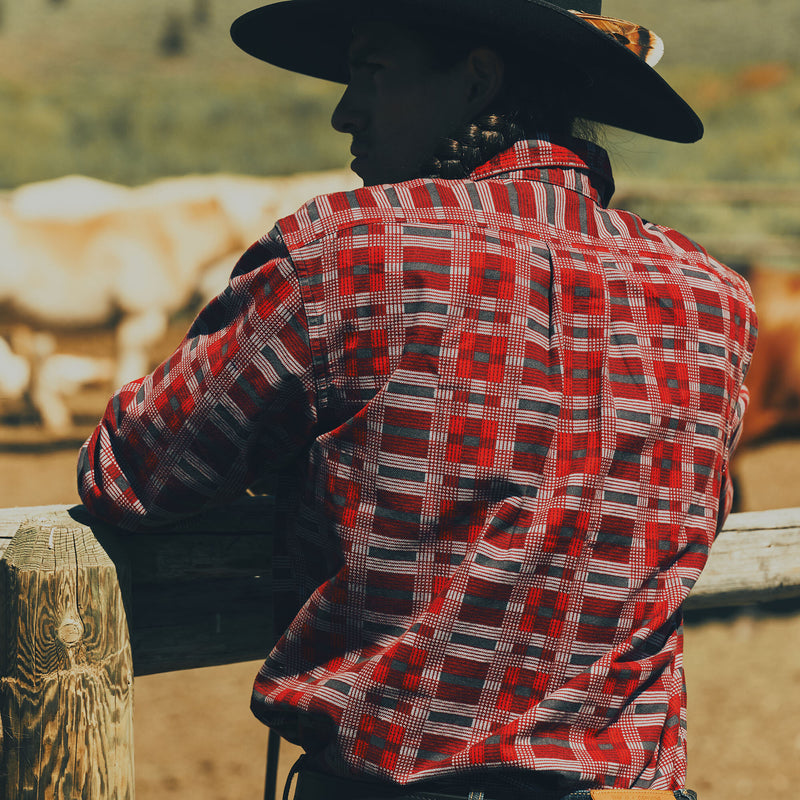 Field flannel shirt von Filson | Burgundy / red plaid (Red)