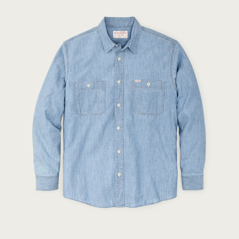 Chambray cpo shirt by Filson | Light indigo chambra (Blue)