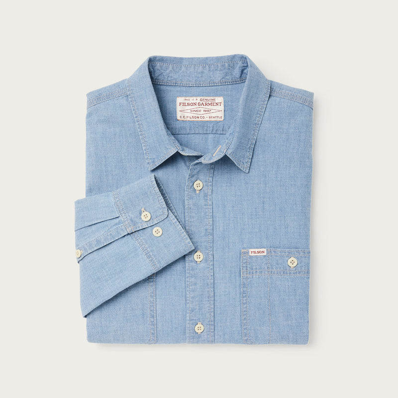 Chambray cpo shirt by Filson | Light indigo chambra (Blue)