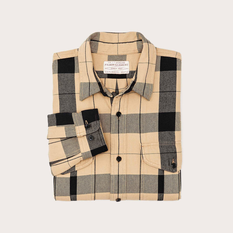 Vintage wash alaskan guide shirt par Filson | Tan black pla (Beige)
