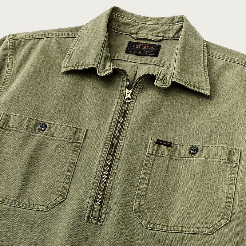 Short sleeve mechanic shirt par Filson | Moss (Green)