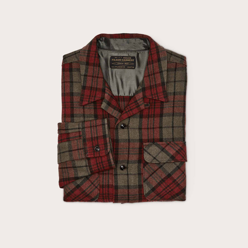 Buckner wool camp shirt par Filson | Olive red m (Multicolour)