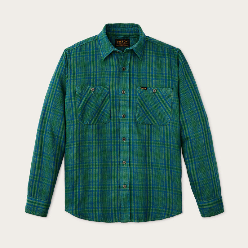 The rangeland flannel shirt di Filson | Green / blue plaid (Multicolour)
