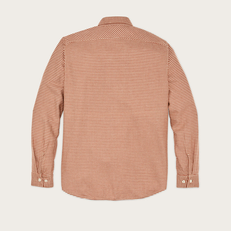 The rangeland flannel shirt di Filson | Salmon / oat houndstooth (Orange)
