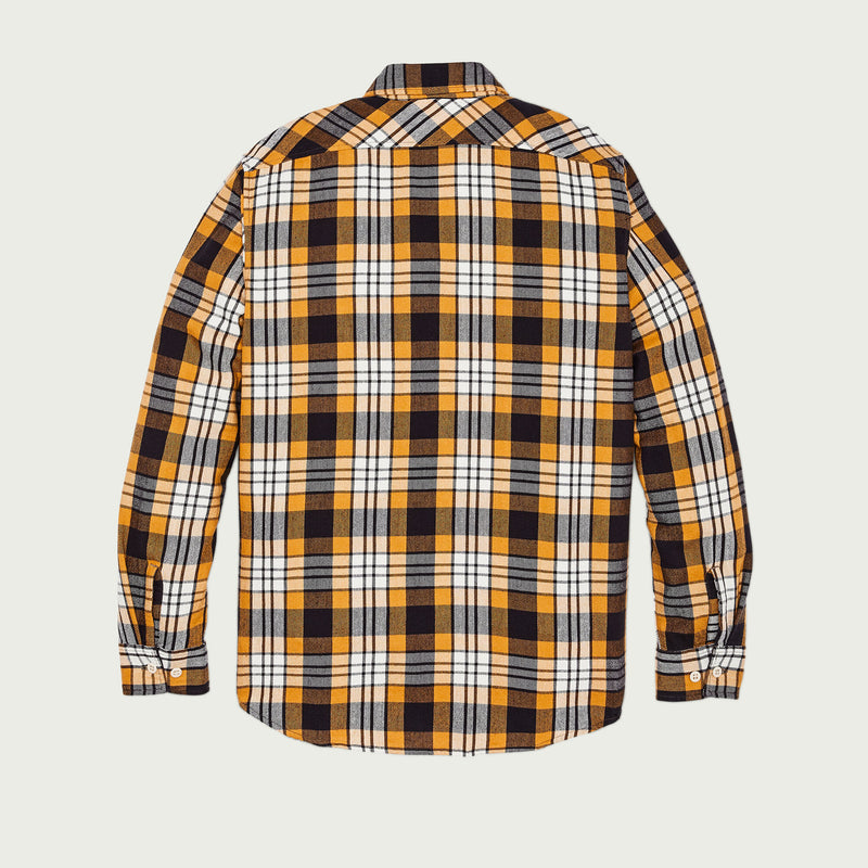 The rangeland flannel shirt di Filson | Yellow / faded black plaid (Orange)