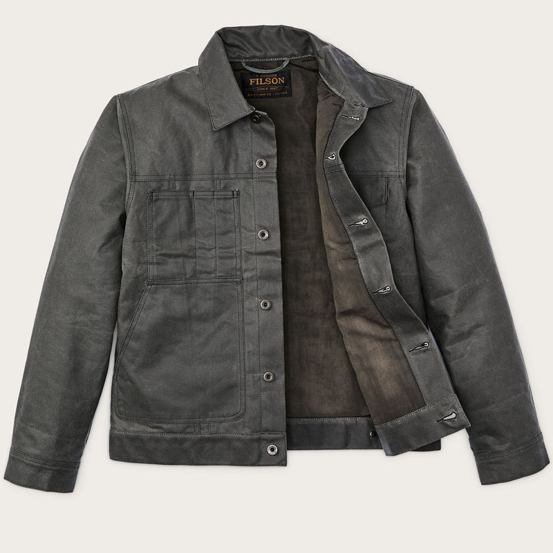 Short lined cruiser jacket aus tin cloth von Filson | Castor gray (Grey)