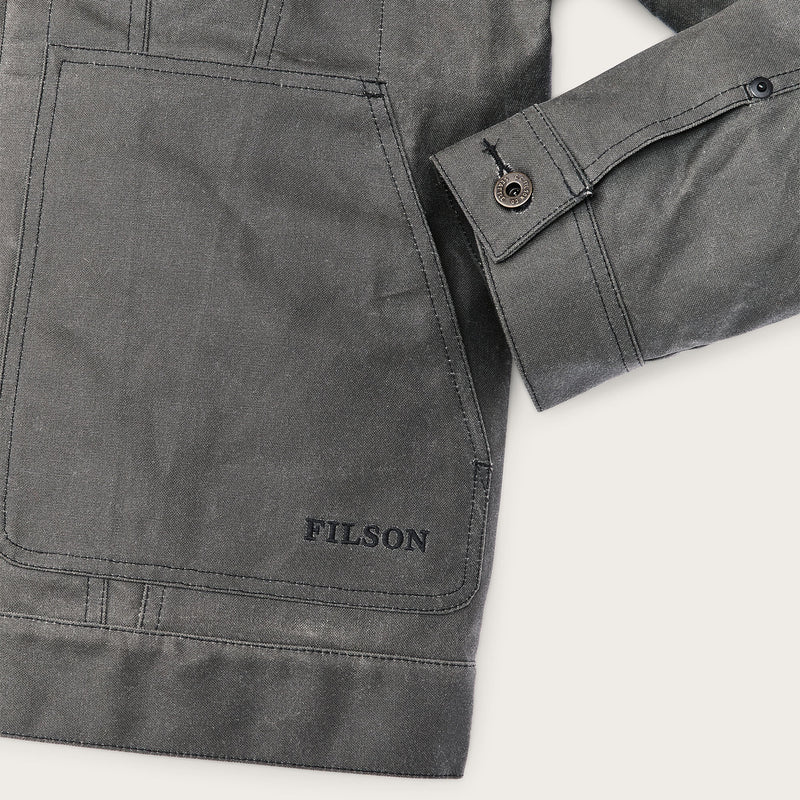 Short lined cruiser jacket aus tin cloth von Filson | Castor gray (Grey)