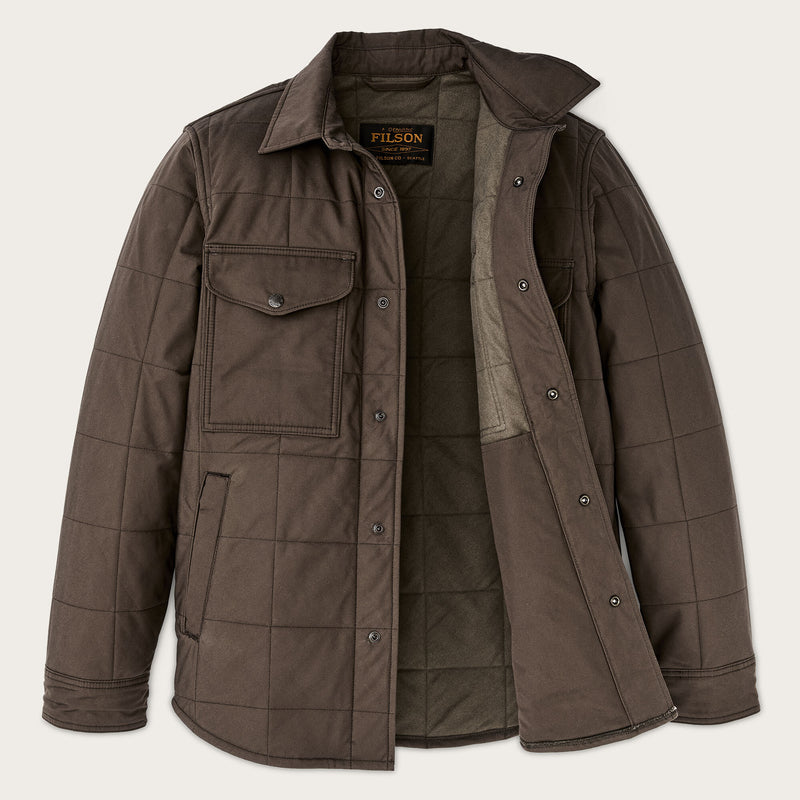 Jac-shirt trapuntata in cover cloth di Filson | Slate black (Brown)