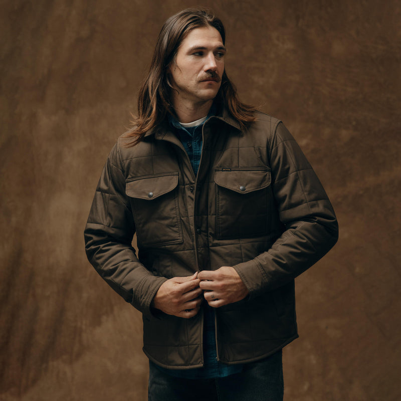Jac-shirt trapuntata in cover cloth di Filson | Slate black (Brown)