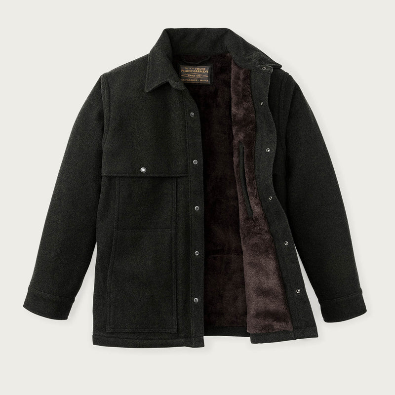Lined mackinaw wool cape coat von Filson | Peat black (Grey)