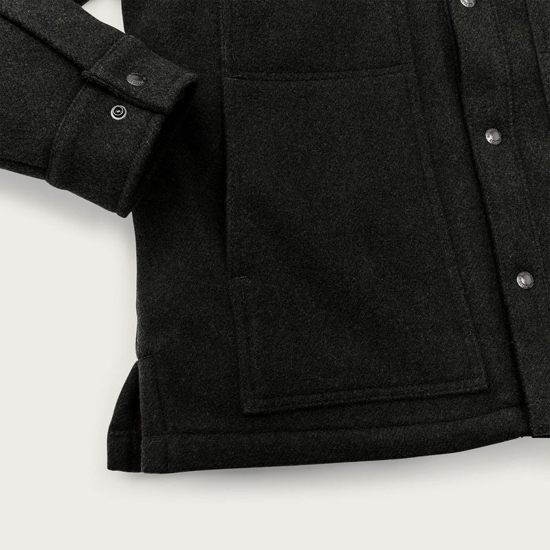 Lined mackinaw wool cape coat von Filson | Peat black (Grey)