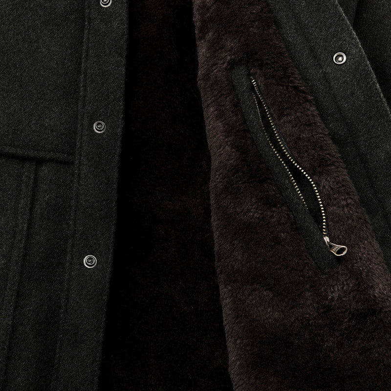 Lined mackinaw wool cape coat von Filson | Peat black (Grey)