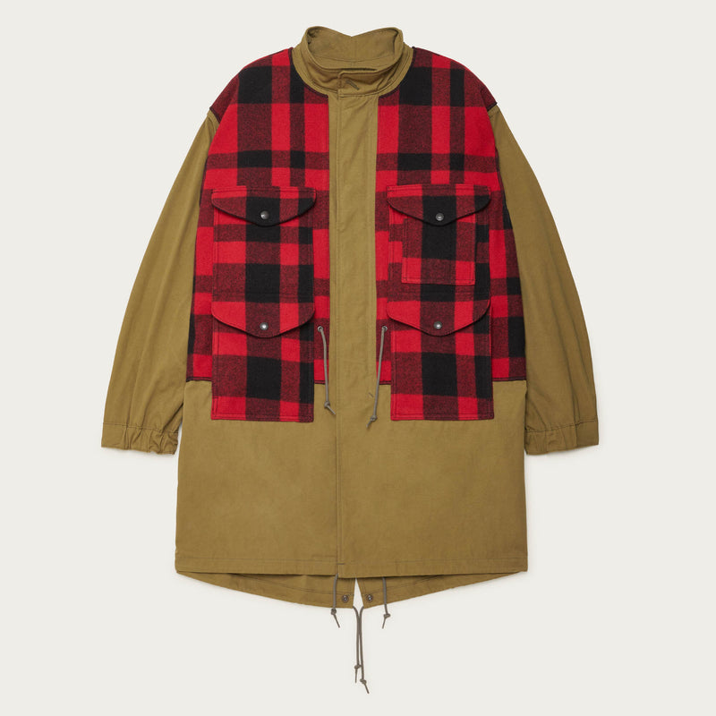 Filson x junya watanabe trench coat von Filson | Khaki / red black (Brown)