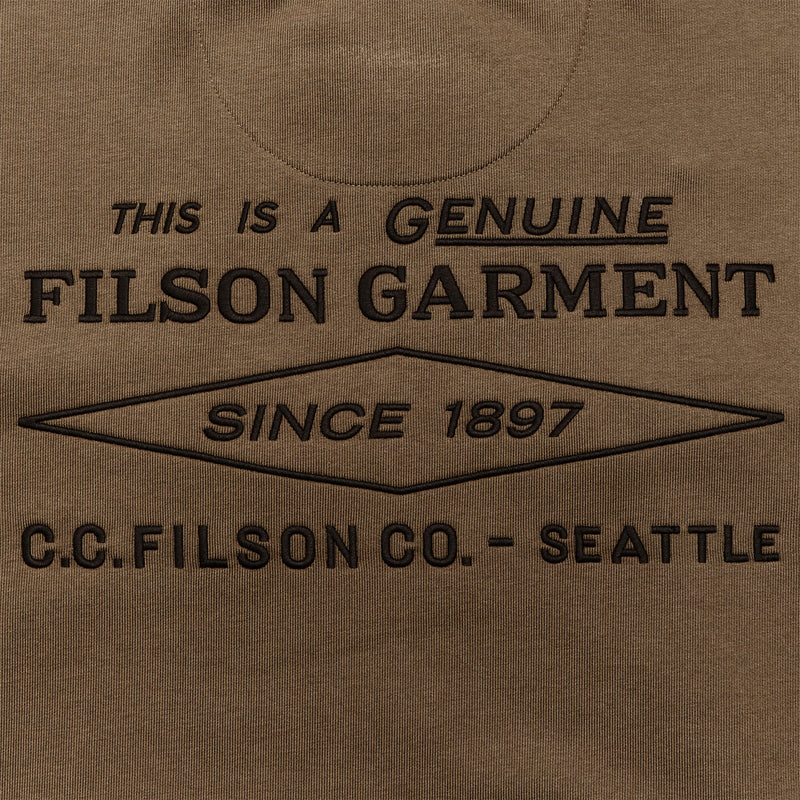 Prospector embroidered hoodie di Filson | Dark tan diamon (Brown)