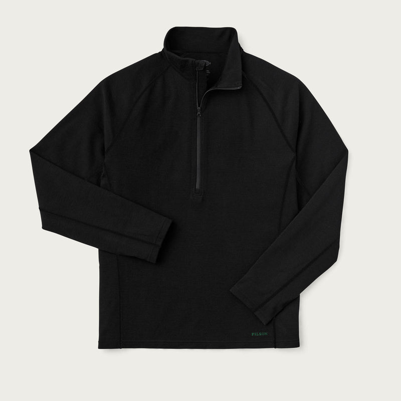 400g merino wool half-zip by Filson | Black (Black)