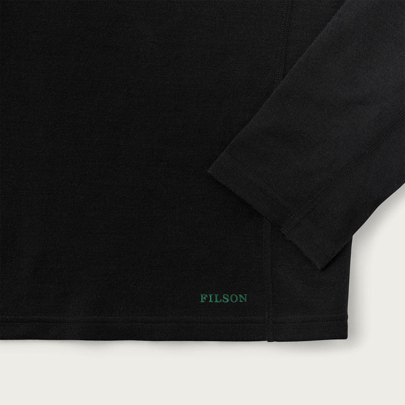400g merino wool half-zip by Filson | Black (Black)