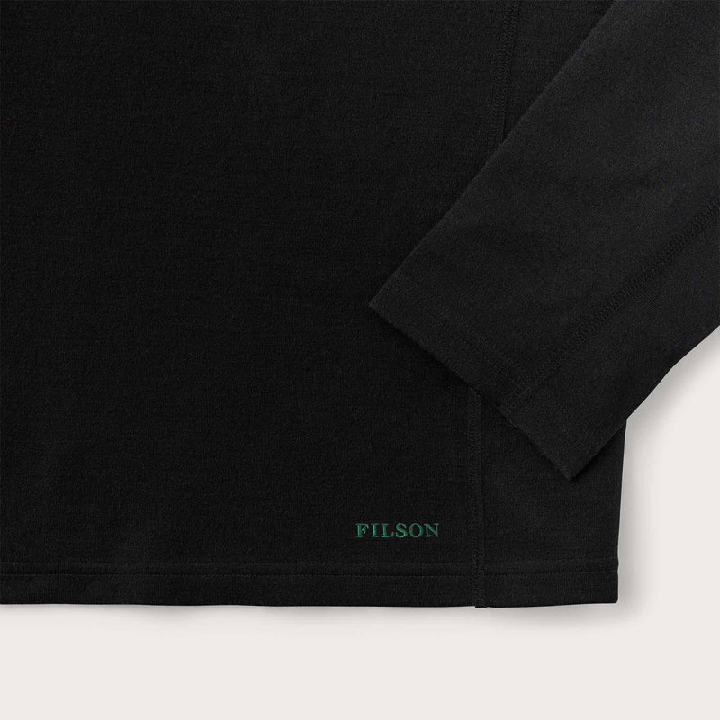 400g merino wool half-zip by Filson | Black (Black)