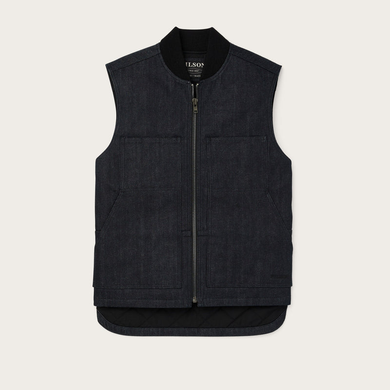 Denim insulated work vest par Filson | Raw indigo (Blue)