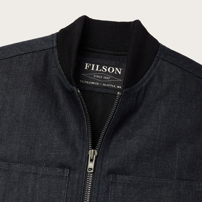 Denim insulated work vest par Filson | Raw indigo (Blue)
