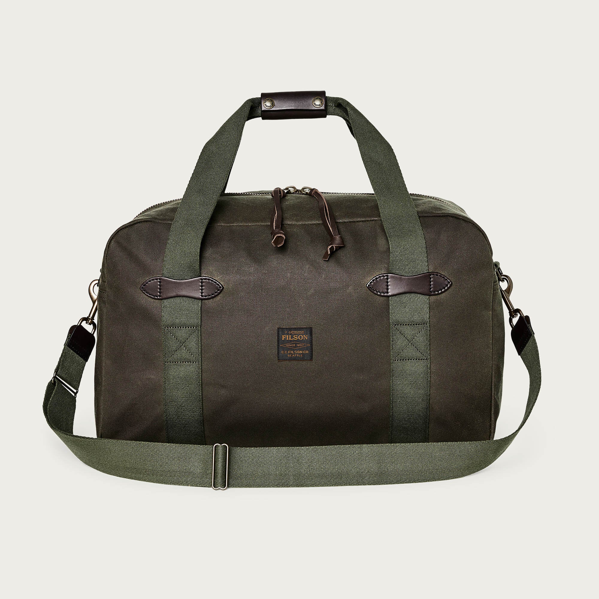Tin cloth medium duffle bag by Filson | Otter green (Green)