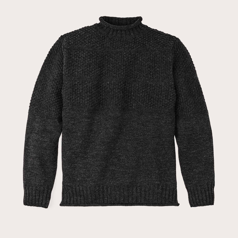 Wool roll neck fisherman's sweater par Filson | Charcoal heather (Grey)