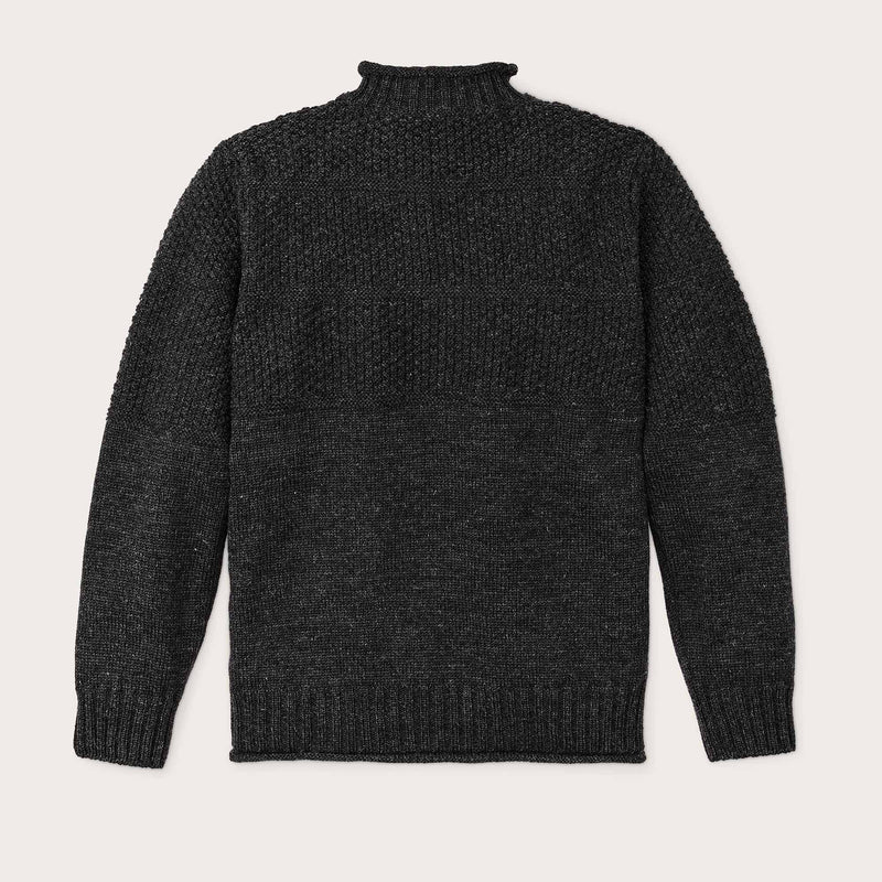 Wool roll neck fisherman's sweater par Filson | Charcoal heather (Grey)