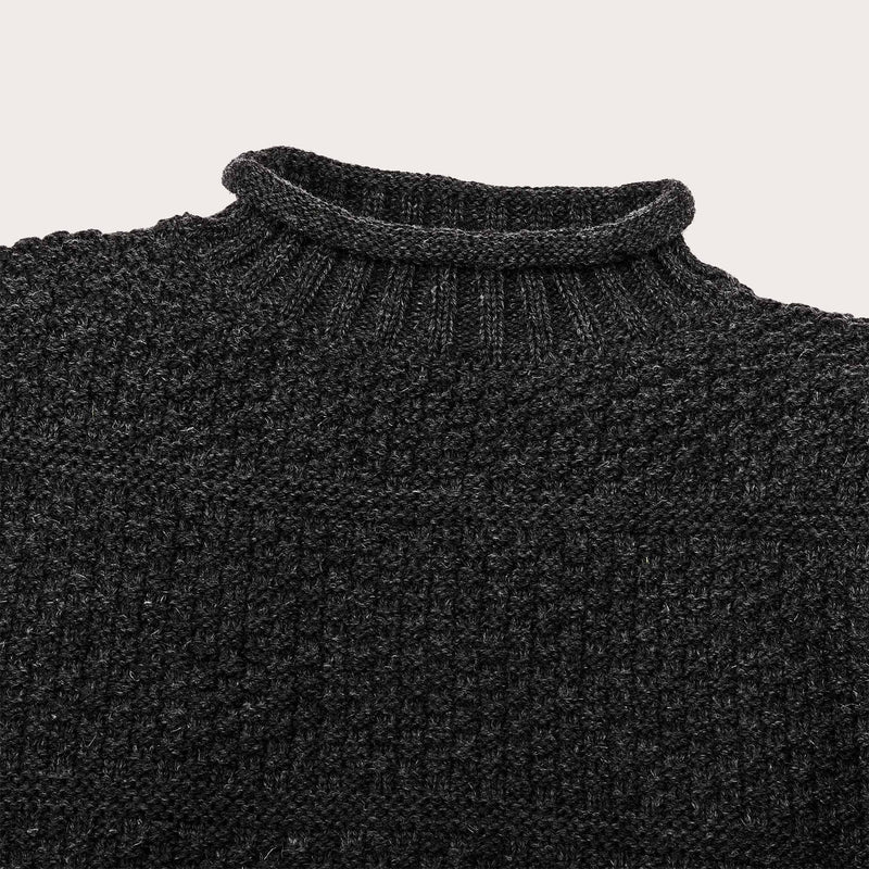Wool roll neck fisherman's sweater par Filson | Charcoal heather (Grey)