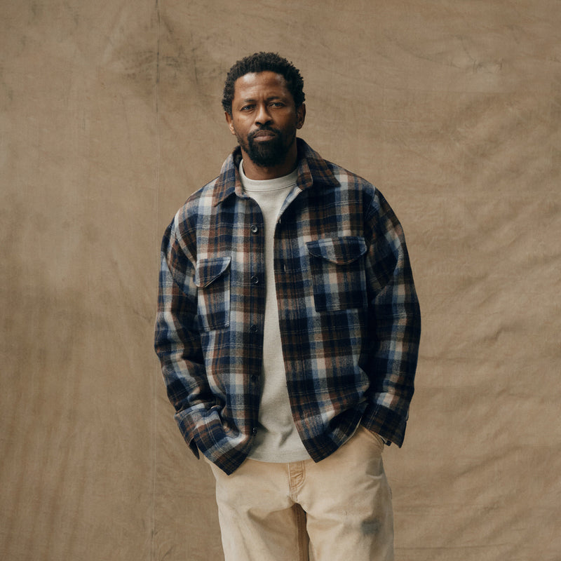 Wool jac-shirt von Filson | Brown / light blue m (Multicolor)