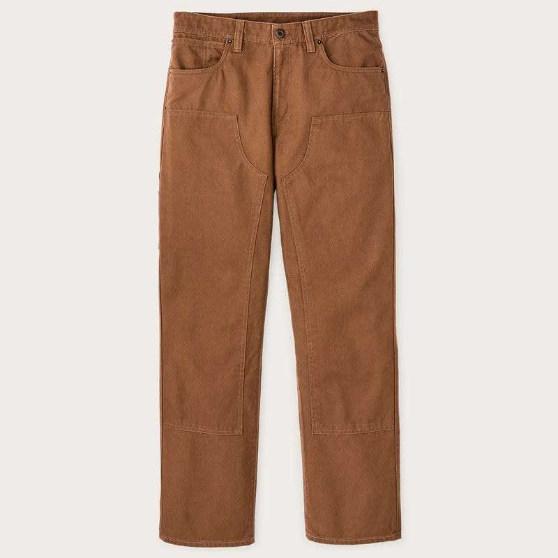 Dry tin cloth double front pants von Filson | Whiskey (Brown)
