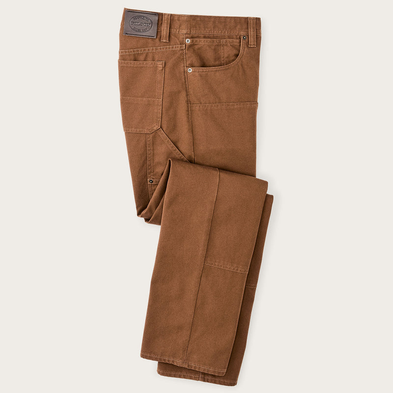 Dry tin cloth double front pants von Filson | Whiskey (Brown)