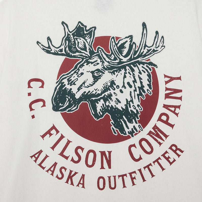 S/s moose graphic t-shirt von Filson | Snow white (White)