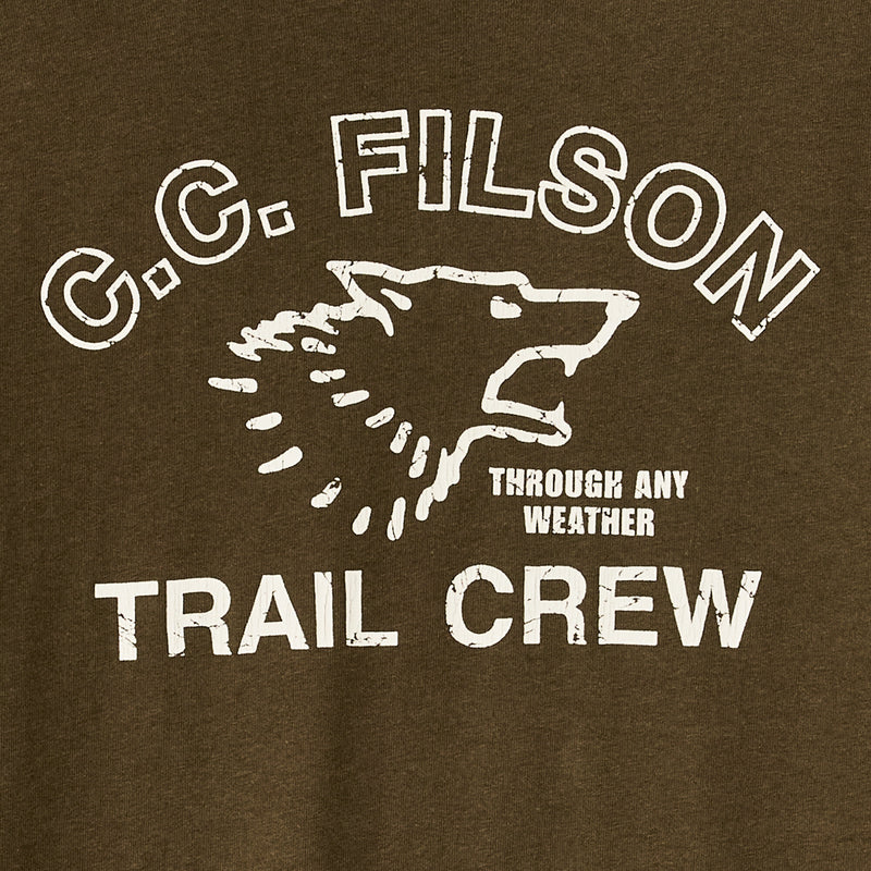 Frontier graphic t-shirt di Filson | Military olive / trail (Green)