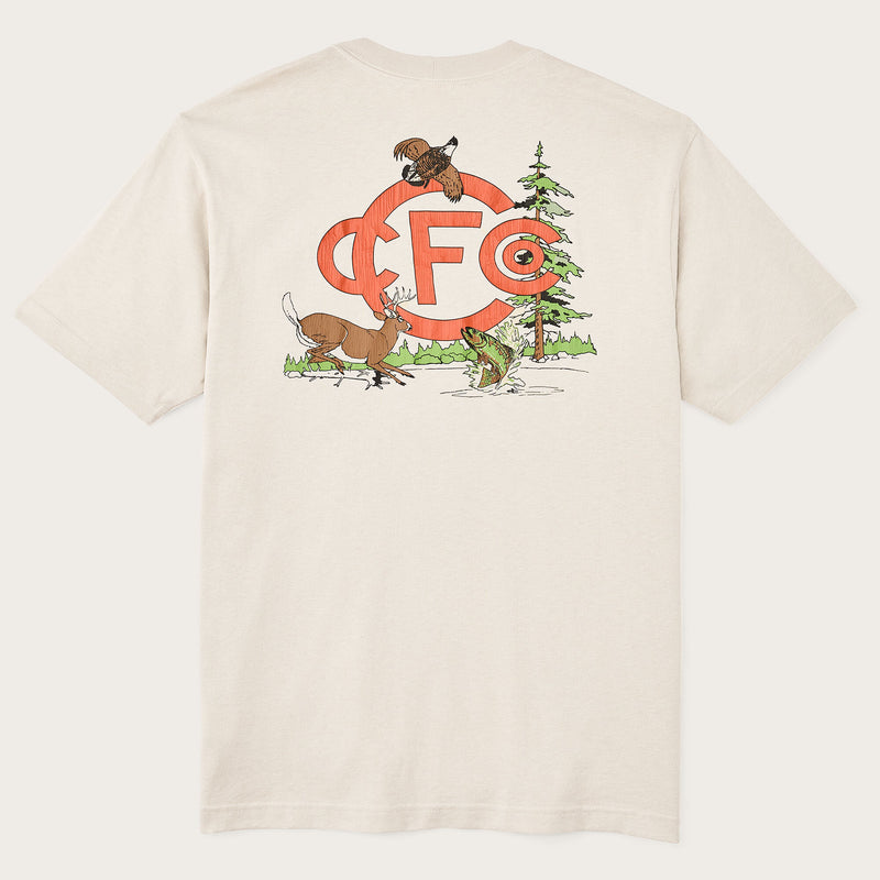 Frontier graphic t-shirt by Filson | Cliff gray / sportsm (Beige)