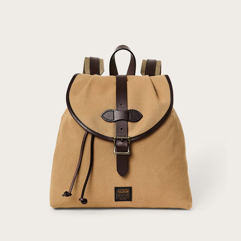 Rugged twill drawstring backpack by Filson | Tan (Beige)