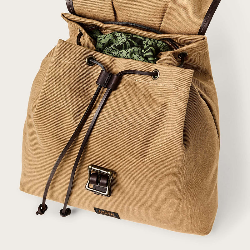 Rugged twill drawstring backpack by Filson | Tan (Beige)