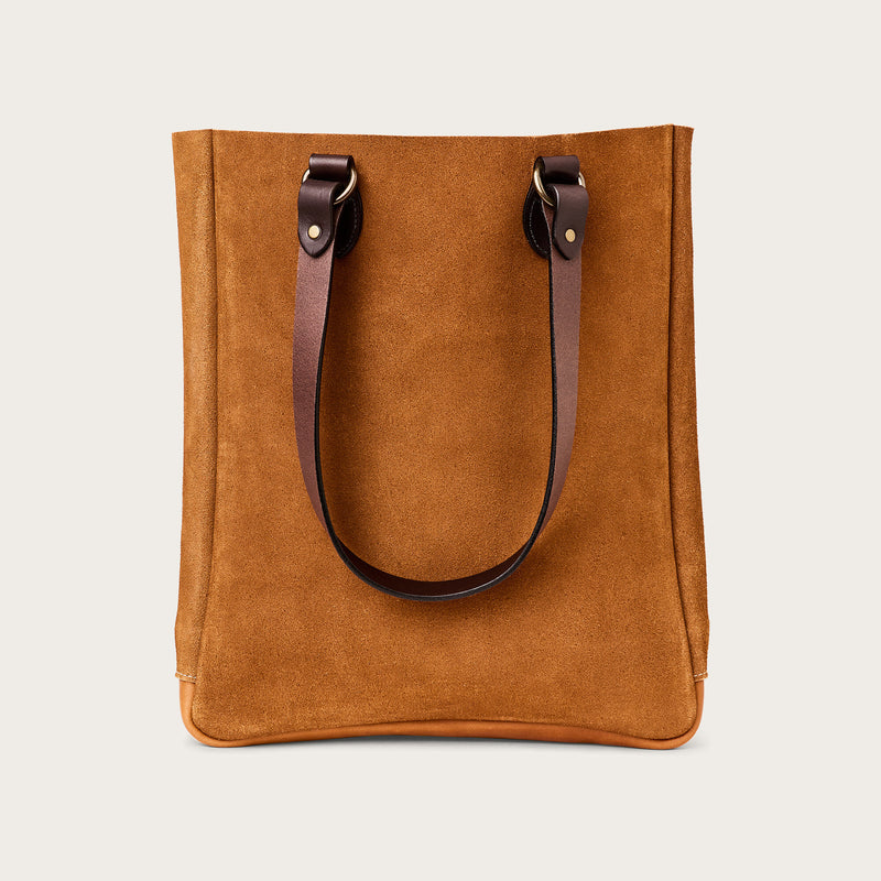 Borsa tote aperta in pelle scamosciata di Filson | Saddle brown (Brown)