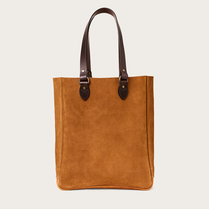 Borsa tote aperta in pelle scamosciata di Filson | Saddle brown (Brown)