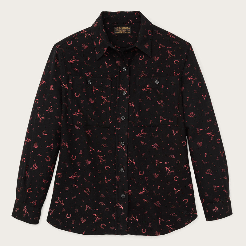 Rangeland flannel shirt für damen von Filson | Black / red western (Black)