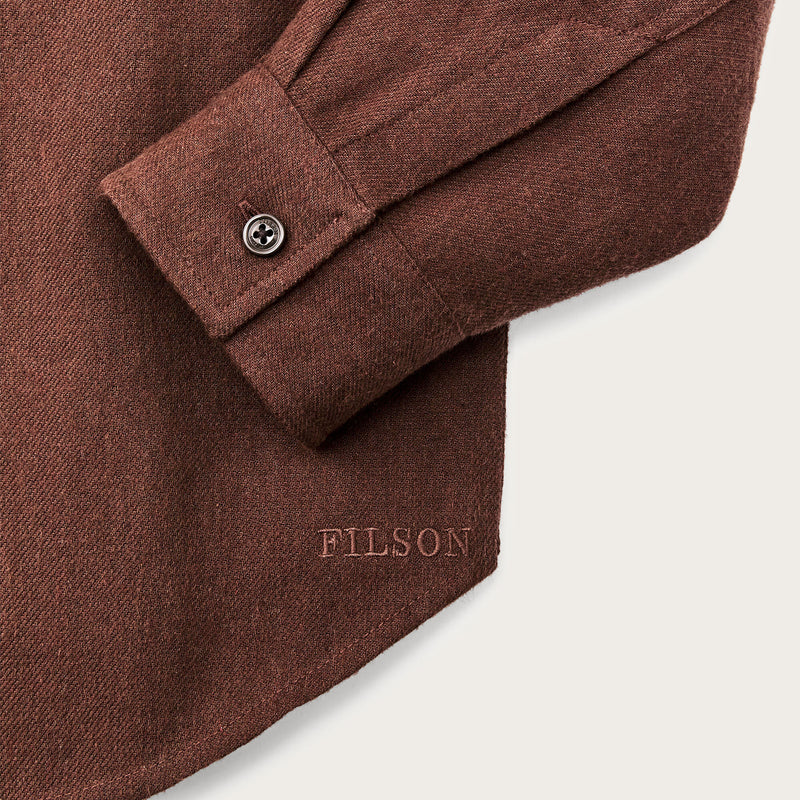 The women’s rangeland flannel shirt by Filson | Chestnut heather (Brown)