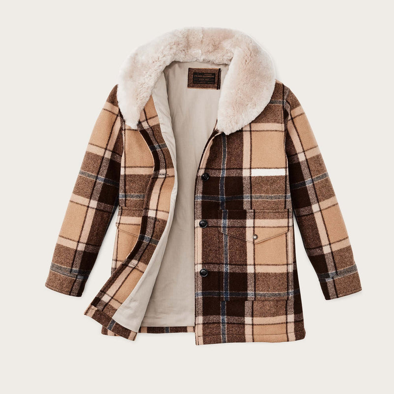 Women's lined wool packer coat par Filson | Cream brown (Beige)
