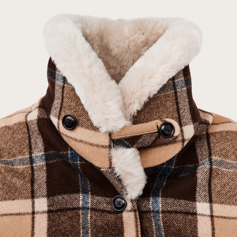 Women's lined wool packer coat par Filson | Cream brown (Beige)