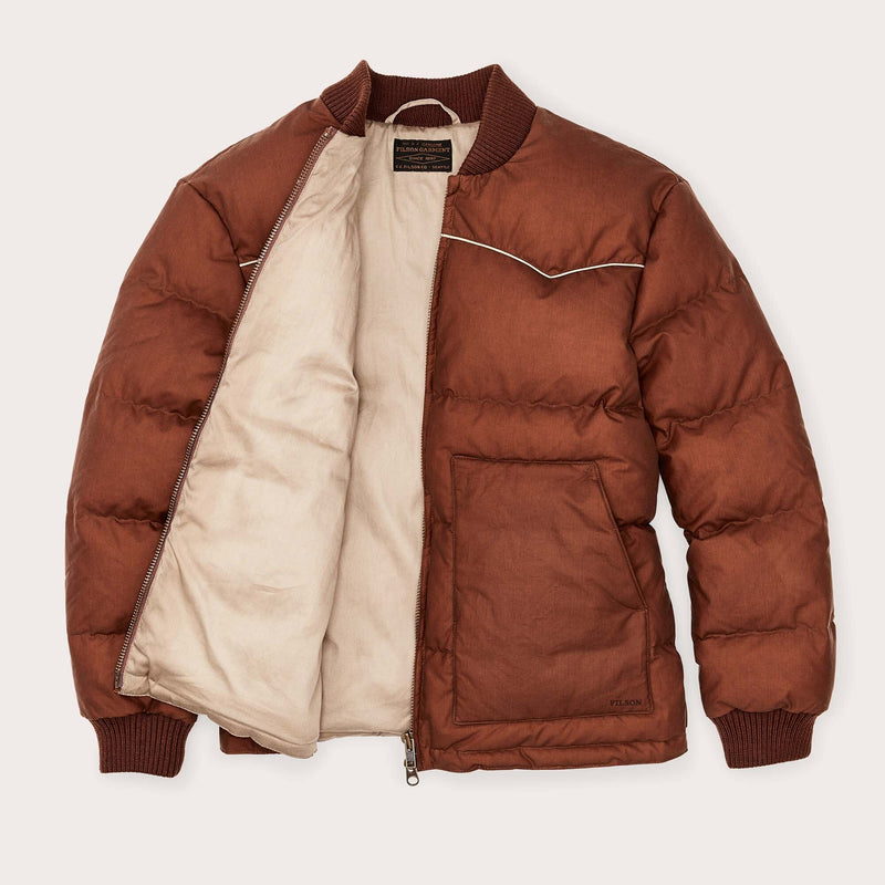 Women's waxed down jacket par Filson | Madder root (Brown)