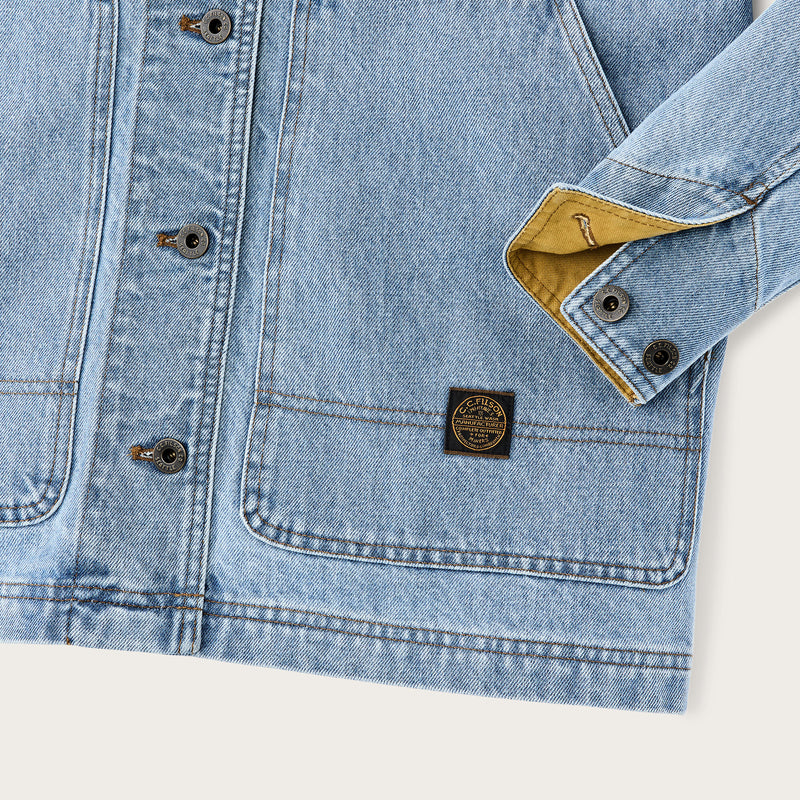 Barn jacket femme en denim par Filson | Stone wash (Blue)