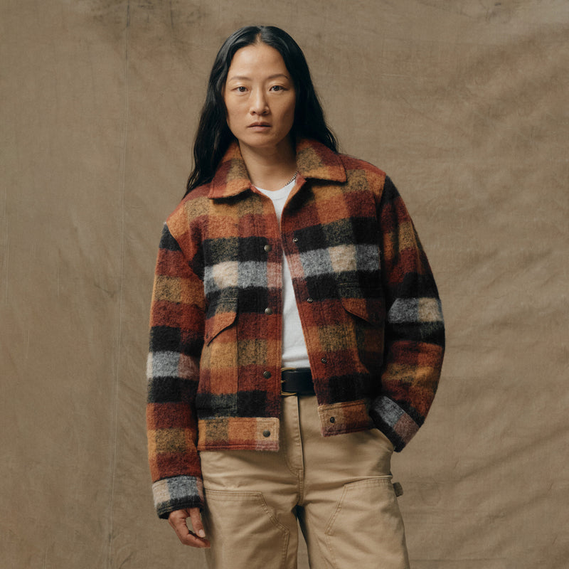 Women’s blanket wool jacket von Filson | Red / orange / black (Multicolor)