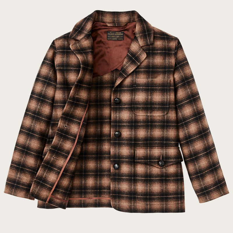Blazer destrutturato in lana da donna di Filson | Bronze brown plaid (Brown)